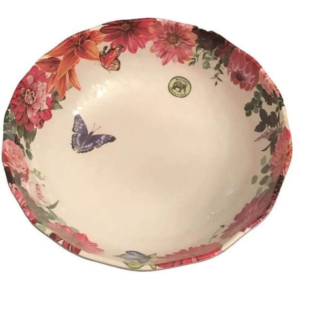 Michel‎ Design Works Melamine Serveware Bistro Bowl Beautiful Melody of Flowers - Picture 3 of 11